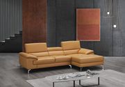JM973 (Freesia) RF Modern leather sectional sofa w/ adjustable headrests