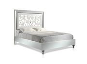 Silver accented veneer contemporary bed made in Spain main photo