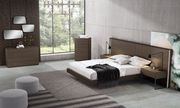 Trendy modern low-profile platform bed made in Portugal