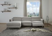 Modern gray fabric power recliner sectional sofa main photo
