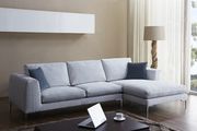 Ultra-modern off-white low-profile fabric sectional main photo
