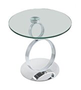 Rotating glass top end table