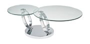 Rotating glass top coffee table