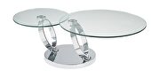 Rotating glass top coffee table