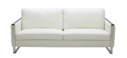 White contemporary leather sofa main photo