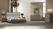 Gray / taupe laquer modern bed