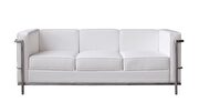 Modern designer replica white full leather sofa main photo