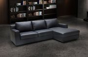 Black premium sectional w/ a built-in sleeper and storage main photo