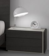 Modern wenge finish nightstand in minimalistic style
