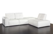 White top grain leather sectional sofa main photo