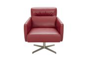 Modern club style full leather accent chair main photo