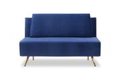 Royal blue microfiber upholstery sofa bed main photo