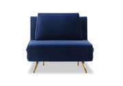 Royal blue microfiber upholstery sofa bed chair main photo