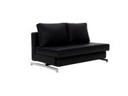 JM43 (Black) Contemporary sleeper sofa bed loveseat in black