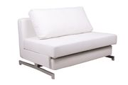 JM43 (White) Contemporary sleeper sofa bed loveseat in white
