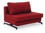 Contemporary sleeper sofa bed loveseat in red main photo