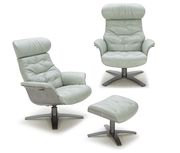 Karma (Mint Green) Chaise chair in full thick leather