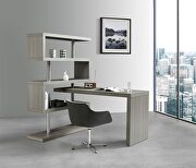 JM02 (Gray) Storage/shelf gray matte modern desk