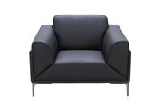 Black leather modern chair