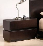 Brown quality wood low-profile nightstand