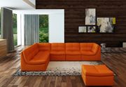 Lego (Pumpkin) 7pcs living room set in pumpkin leather