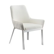 Miami (White) Stylish white contemporary dining chair