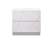 Contemporary high-gloss nightstand in white