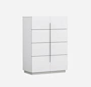 Contemporary style white lacquer chest