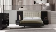 Ultra-modern high headboard platform king bed main photo