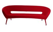Lounge style red cashmere fabric sofa main photo