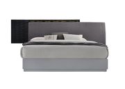 Black/gray glossy contemporary stylish king bed main photo