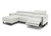 White premium leather power recliner sectional sofa main photo