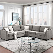 L005 Gray shelter big sectional sofa