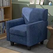 Ustyle blue linen upholstery accent armchair