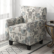Ustyle flower linen upholstery accent armchair