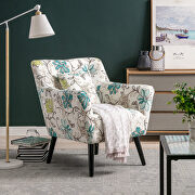 Colorful upholstery accenting chair with pillow main photo