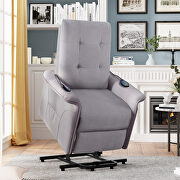 W181 (Light Gray) Power lift recliner chair with adjustable massage function