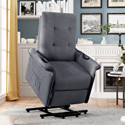 W181 (Dark Gray) Power lift recliner chair with adjustable massage function