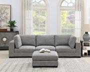 L230 II Gray modular sofa customizable and reconfigurable deep seating with removable ottoman
