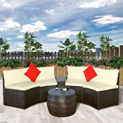 L068 (Beige) 4-piece patio furniture sets, sectional furniture wicker sofa set