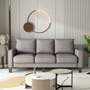 Modern living room furniture sofa in light gray fabric main photo
