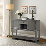 Console table with drawers in gray main photo