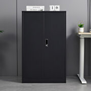 Folding file cabinet in black main photo