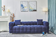 YS214 (Blue) Blue fleece fabric comfortable sofa