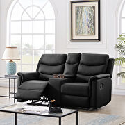 2-seater motion sofa black pu