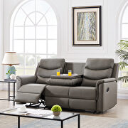 3-seater motion sofa gray pu