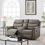 2-seater motion sofa gray pu