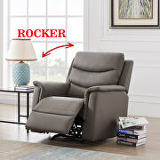 1-seater rocker motion recliner gray pu main photo