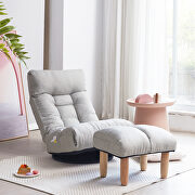Single sofa reclining gray chair main photo