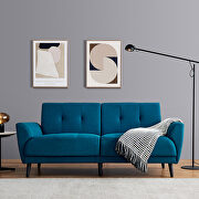 W041 (Blue) Modern blue polyester fabric sofa